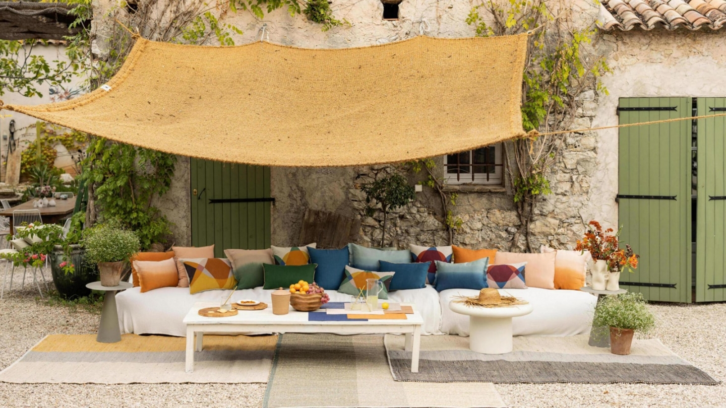 Coussin en lin orange cuivre 45 x 45 cm - Zeff Celeste