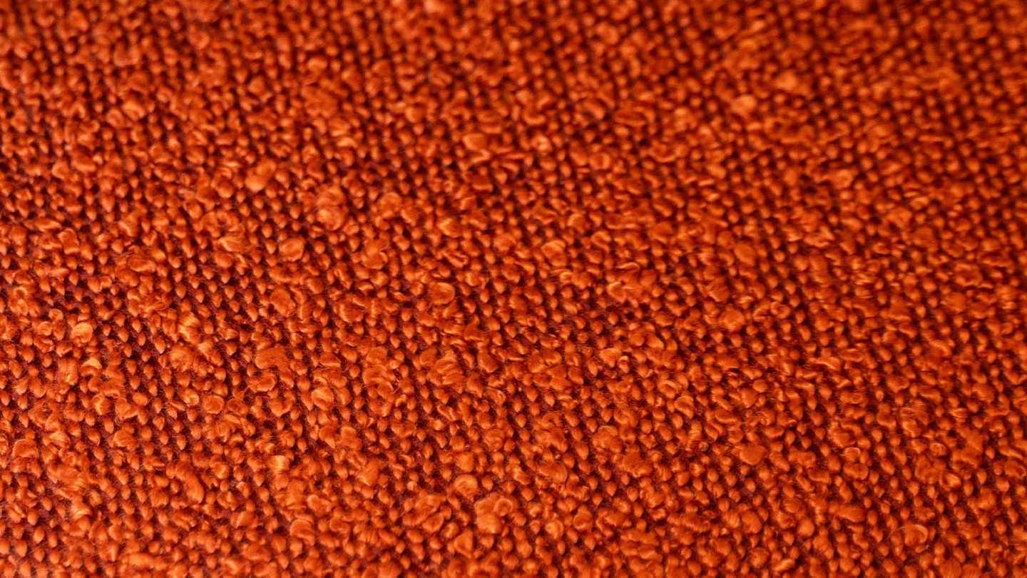 Fauteuil en tissu bouclette rouille - Ester