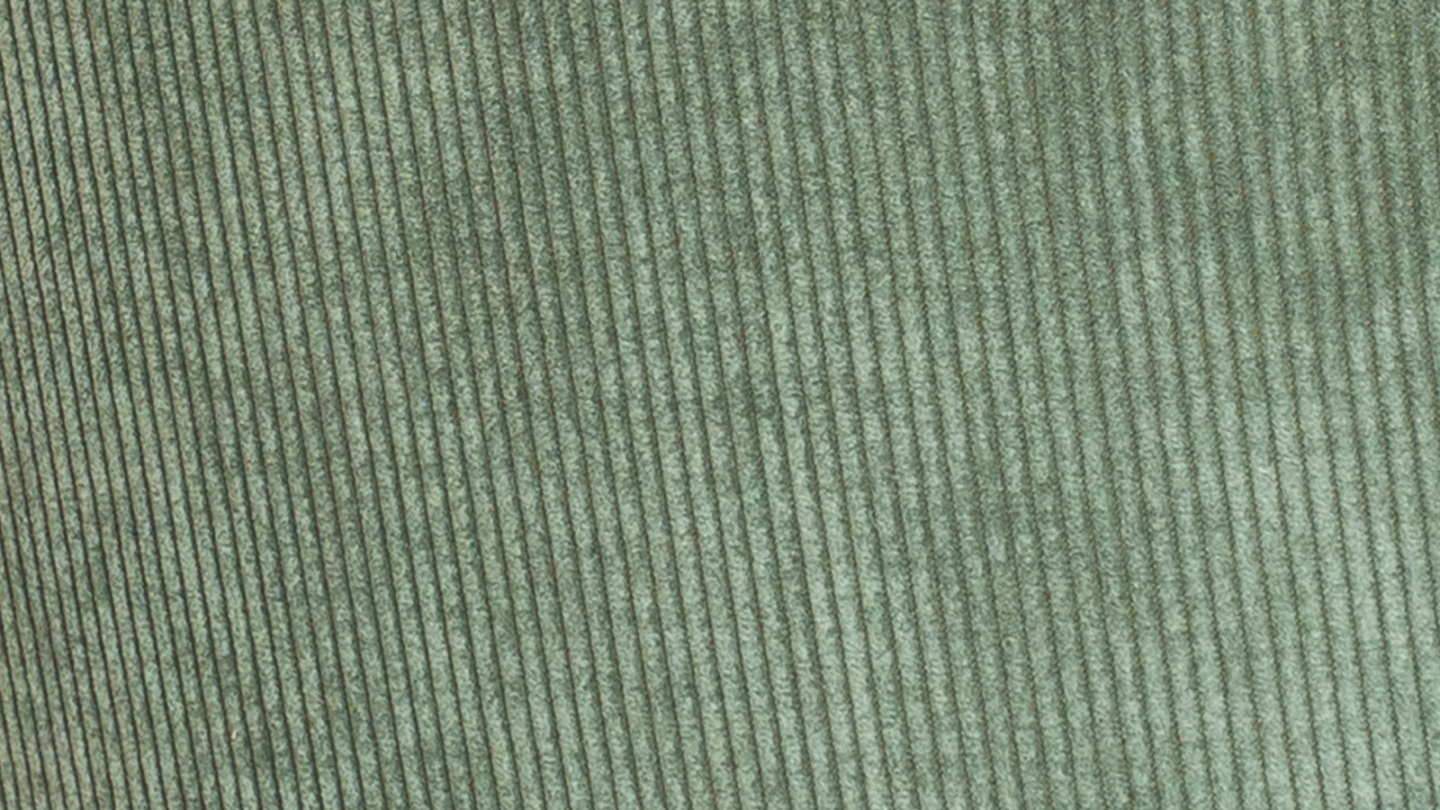 Lot de 2 tabourets de bar en velours côtelé vert kaki - Toma