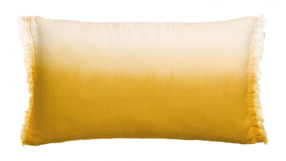 Coussin en lin effet dégradé bleu indigo 30 x 50 cm - Zeff Shade