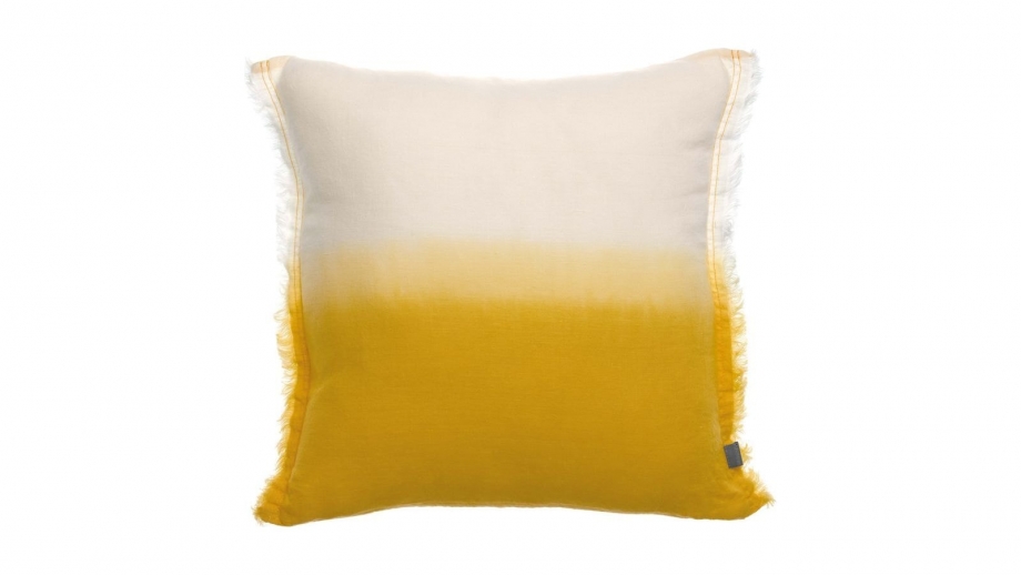 Coussin en lin effet dégradé mangue 45 x 45 cm - Zeff Shade