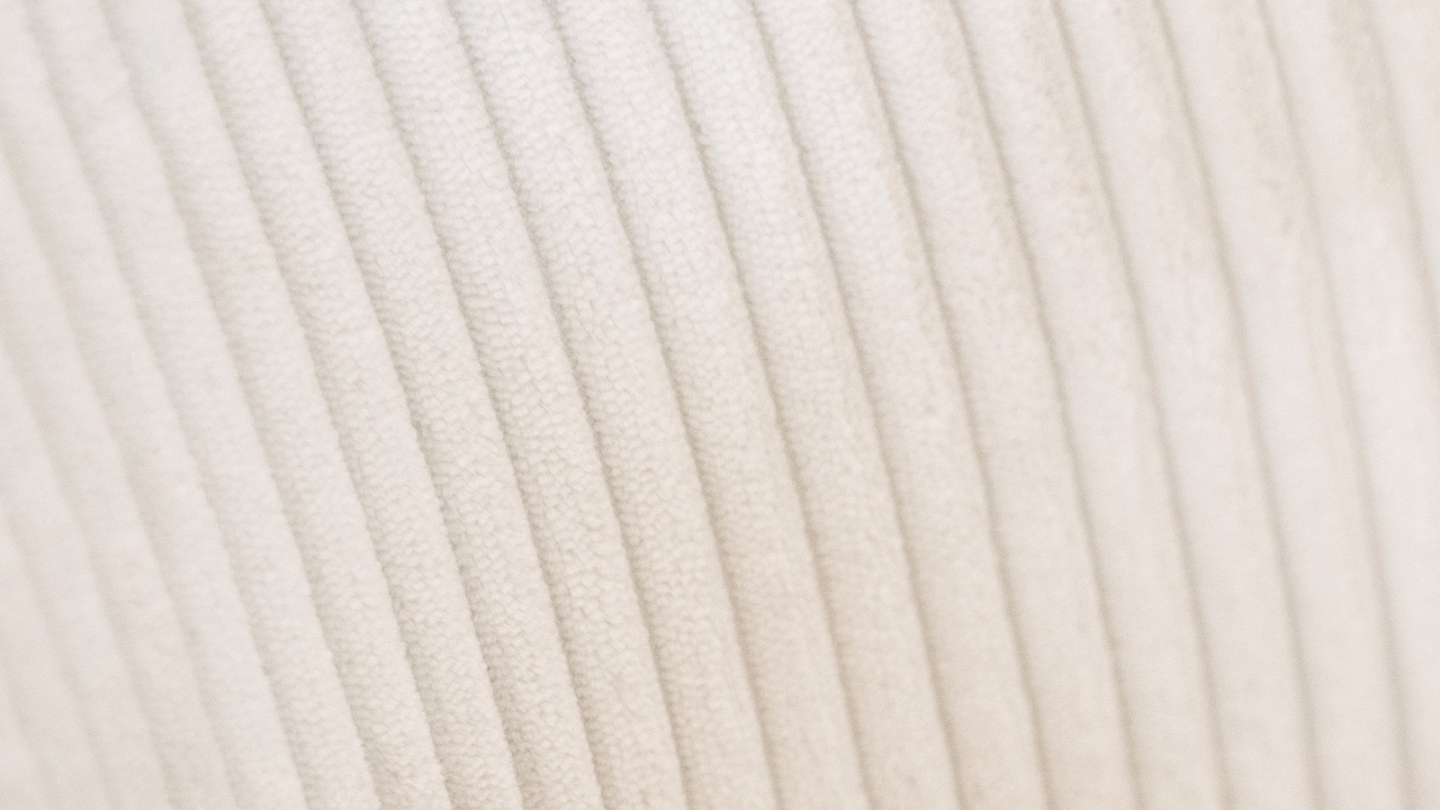 Fauteuil rotin et velours côtelé beige - Mani