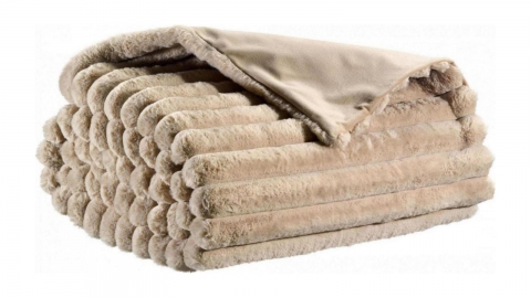 Plaid lin écru 130 x 160 - Alice