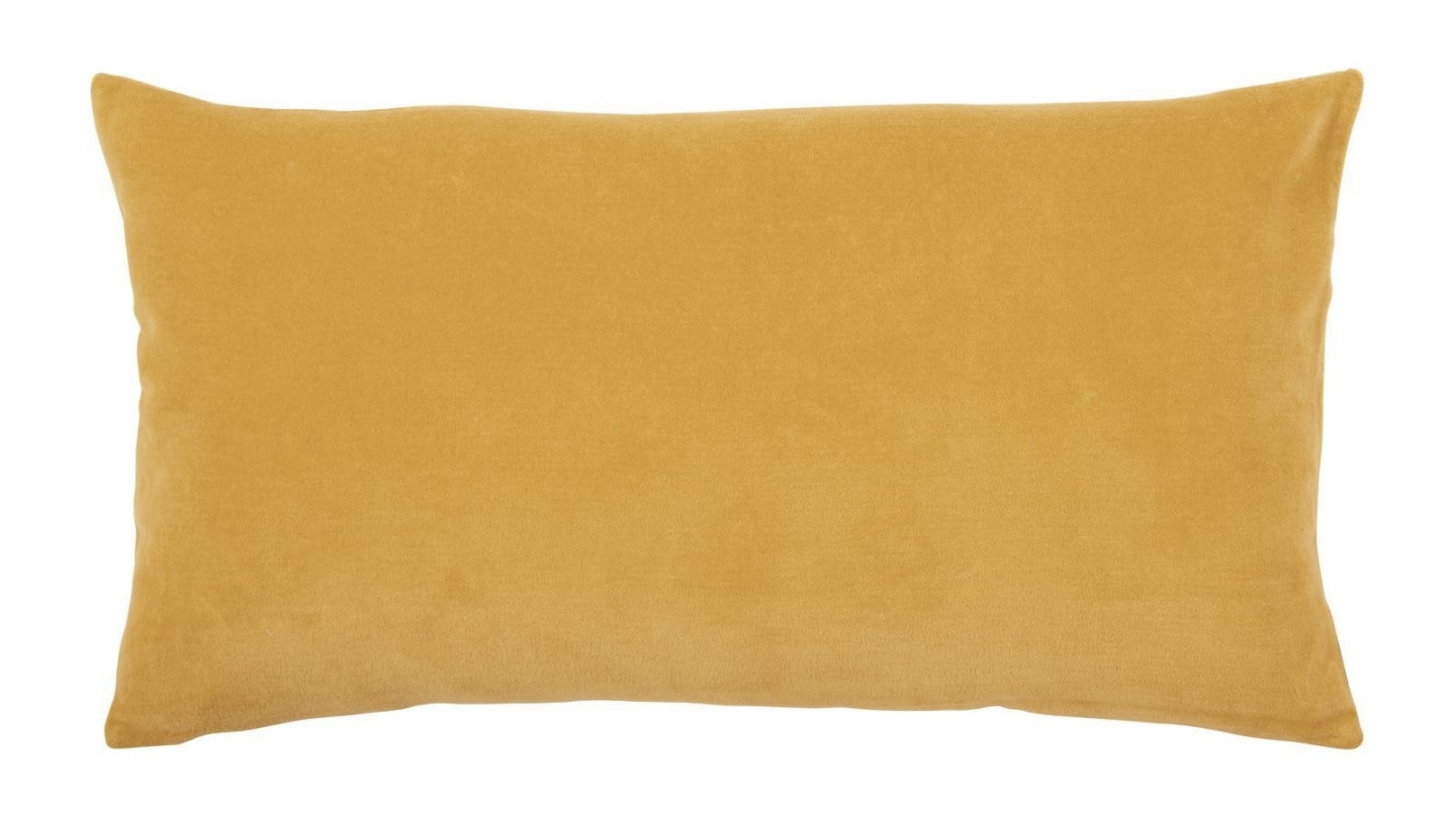 Coussin en velours jaune mais 40 x 65 cm - Elise Coussin en velours jaune mais 40 x 65 cm - Elise