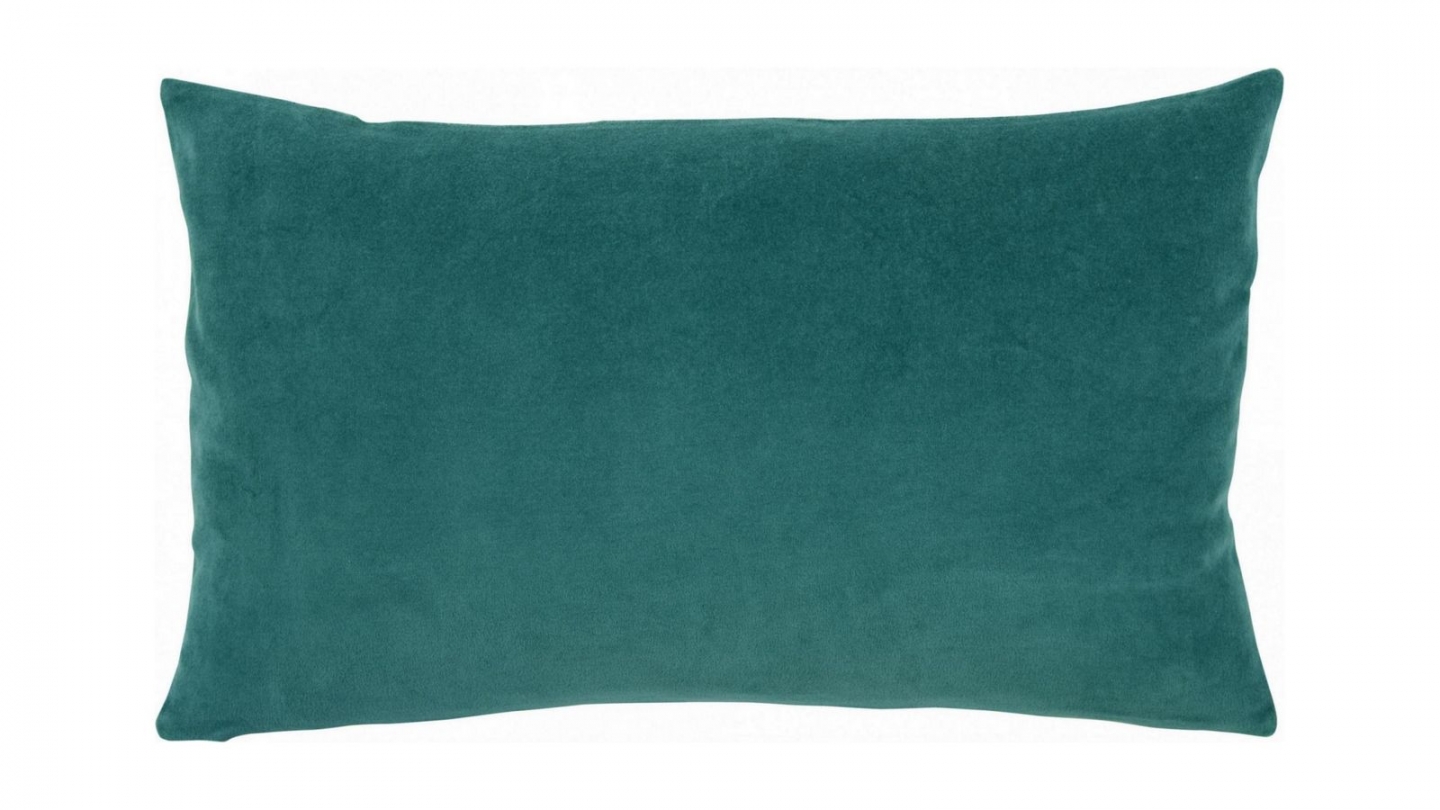 Coussin en velours vert de gris 40 x 65 cm - Elise