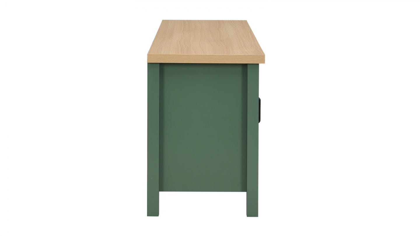 Meuble TV 2 portes vert 160 cm - Sana