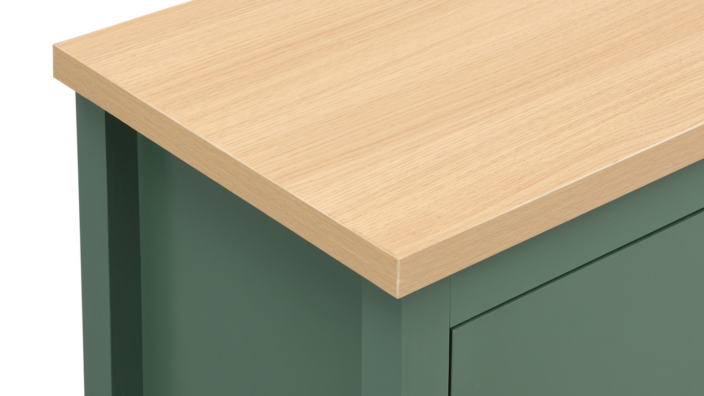 Meuble TV 2 portes vert 160 cm - Sana