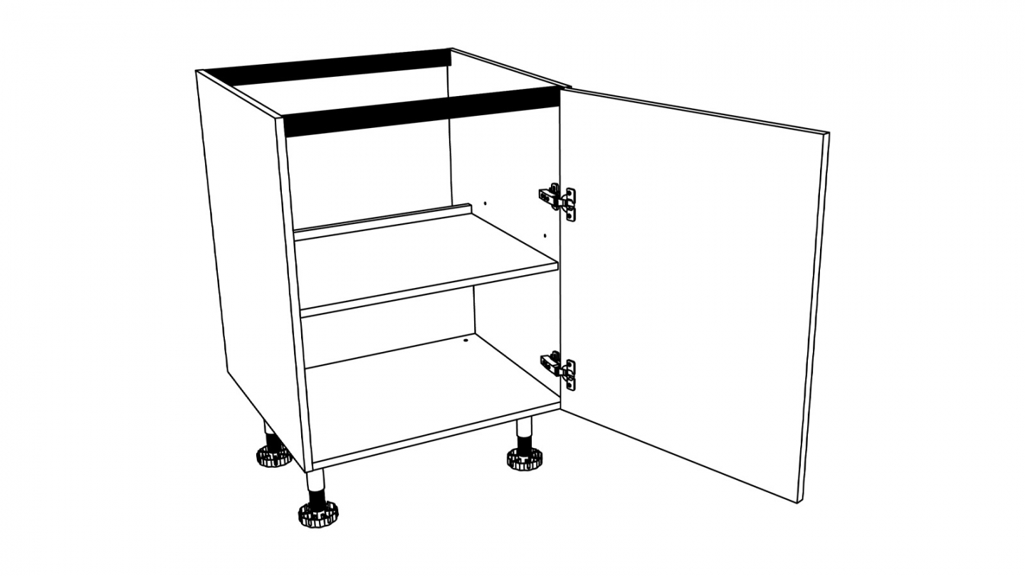 Ensemble de 6 meubles de cuisine - L. 185 cm - vert sauge - Luzia