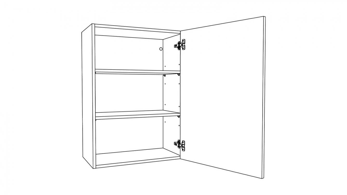 Ensemble de 6 meubles de cuisine - L. 185 cm - vert sauge - Luzia