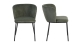 Lot de 2 chaises en velours côtelé vert kaki - Toma