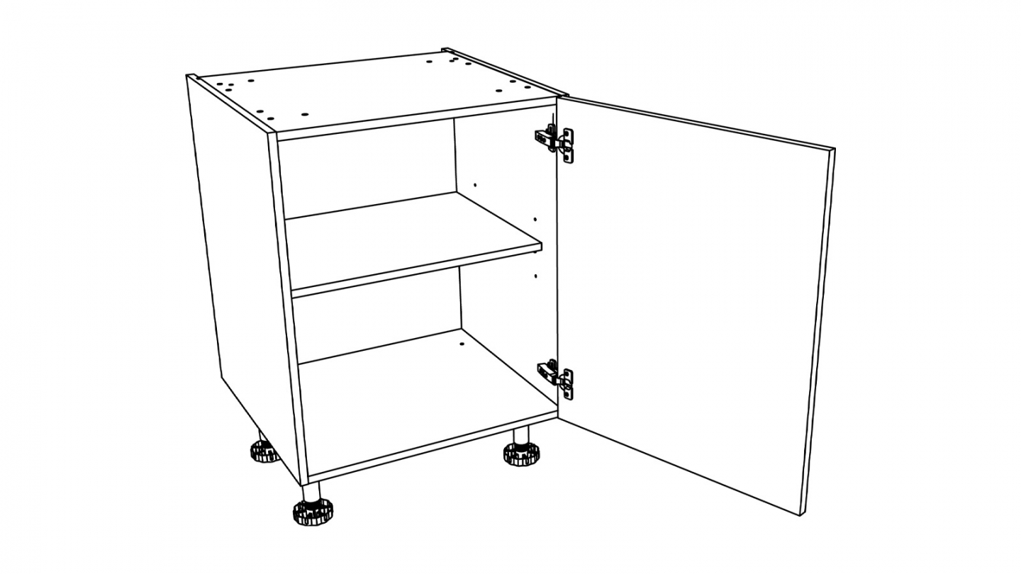 Ensemble de 6 meubles de cuisine - L. 185 cm - noyer brun et cachemire - Sierra Signature