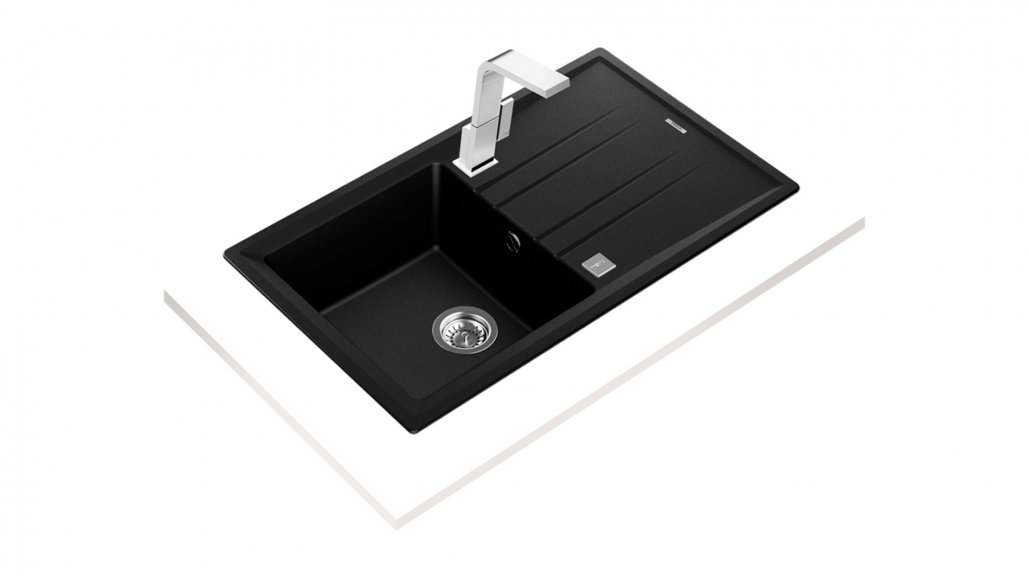 Ensemble de 8 meubles de cuisine - L. 245 cm - blanc - Luzia