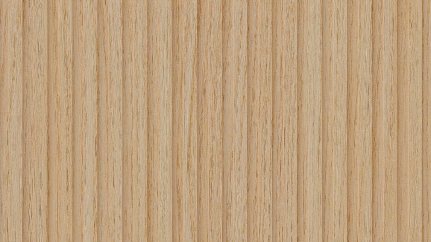 Ensemble de 8 meubles de cuisine - L. 245 cm - vert sauge et chêne clair cannelé - Luzia Signature