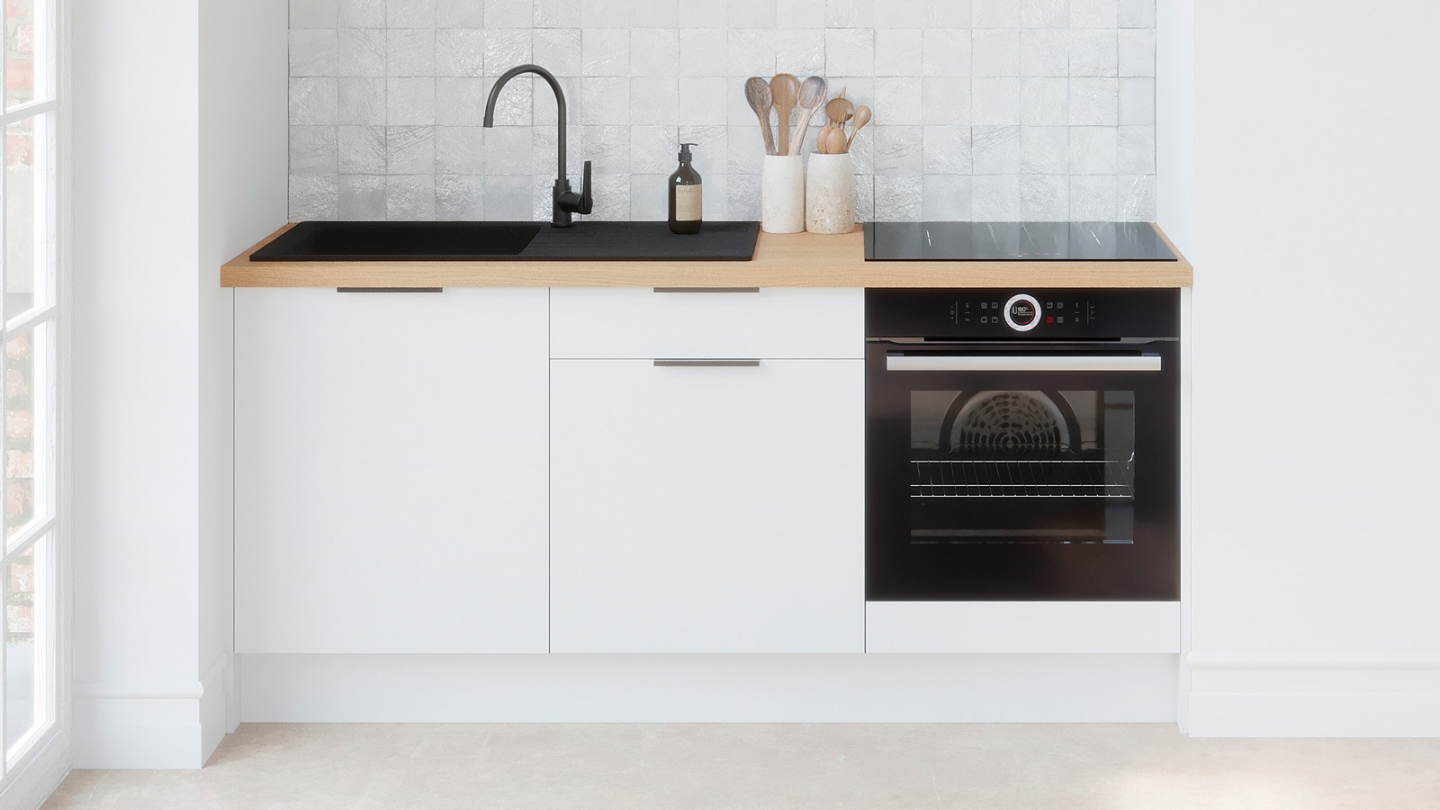 Meubles bas de cuisine - L. 185 cm - blanc - Luzia