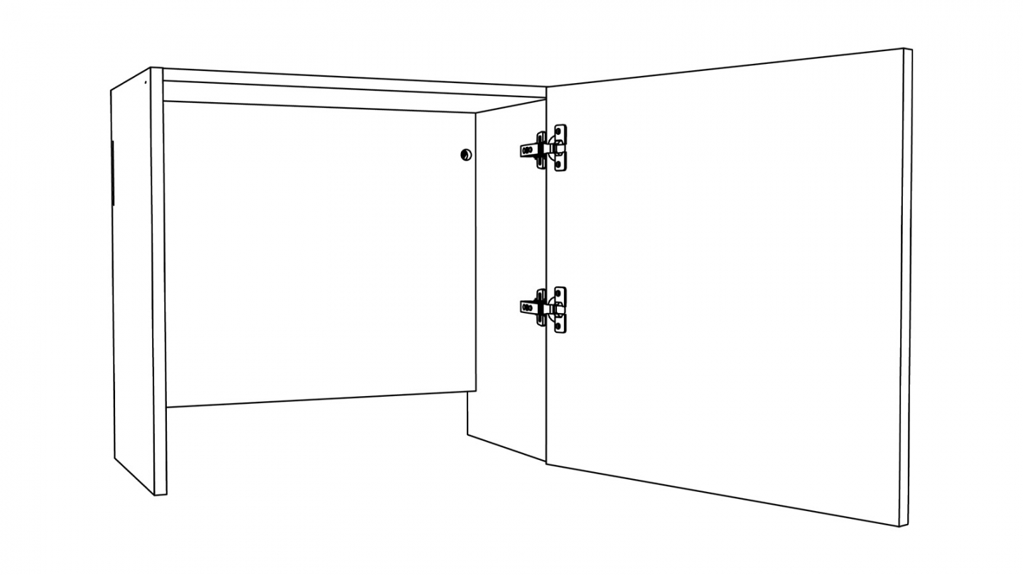 Ensemble de 6 meubles de cuisine - L. 185 cm - noir et chêne clair cannelé - Luzia Signature