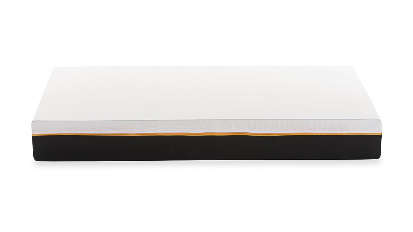 Ensemble Lit adulte 160x200cm avec tête de lit en velours côtelé vert kaki - Milo + Matelas mémoire de forme - Dual Confort