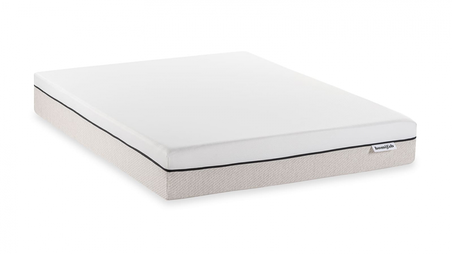 Ensemble Lit adulte 140x190cm avec tête de lit en velours côtelé vert kaki - Milo + Matelas ressorts ensachés - Spring Elite