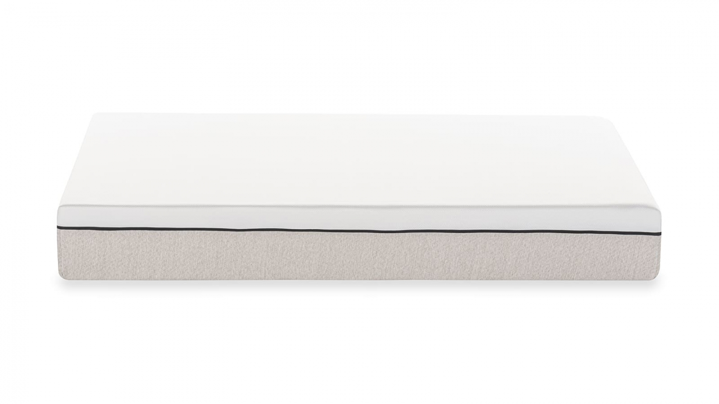 Ensemble Lit adulte 140x190cm avec tête de lit en velours côtelé vert kaki - Milo + Matelas ressorts ensachés - Spring Elite