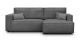 Canapé d'angle à droite convertible 3 places en velours côtelé gris anthracite - Asti