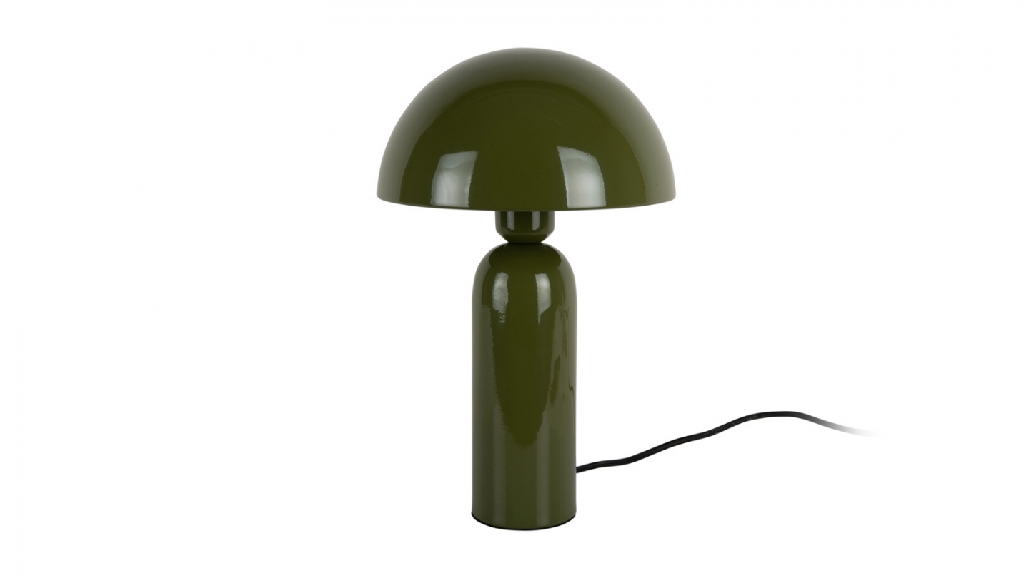 Lampe à poser en métal vert kaki - Atrayente