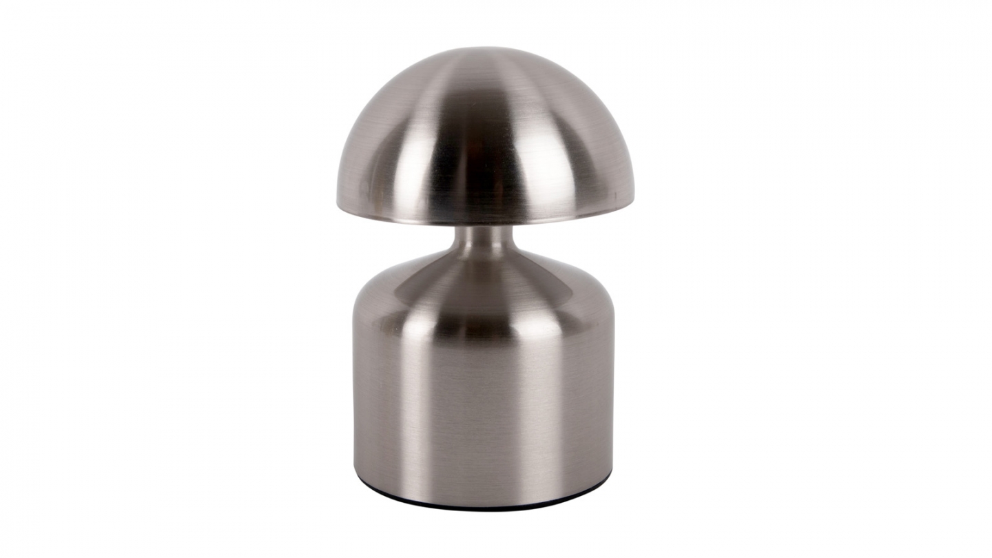 Lampe de table champignon LED en métal bleu turquoise - Impetu