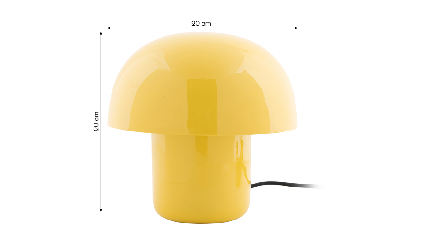 Lampe à poser champignon en métal émaillé jaune vif - Fat Mushroom Mini