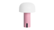 Lampe de table champignon LED en métal rose - Luca