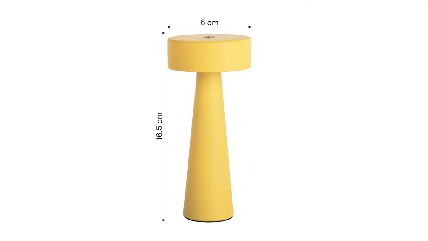Lampe de table LED champignon jaune - Mini LED