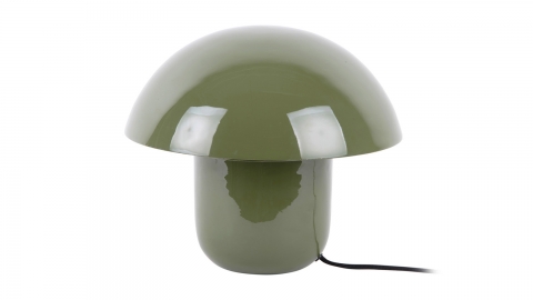 Lampe à poser champignon en métal émaillé vert jungle - Fat Mushroom