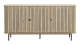 Buffet 3 portes rainurées couleur chêne 160 cm - Solna