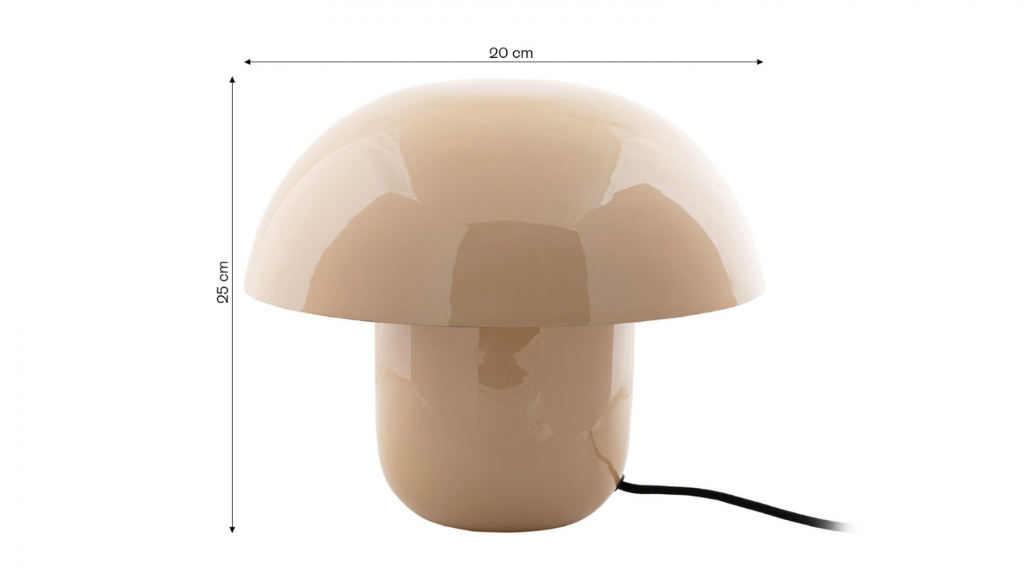 Lampe à poser champignon en métal émaillé brun - Fat Mushroom