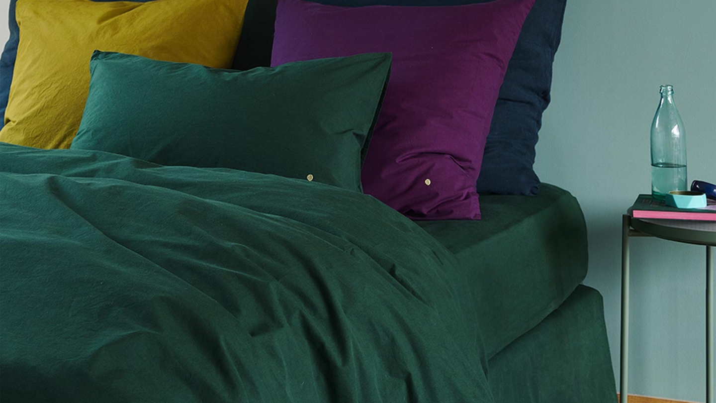 Drap housse en coton bio Vert 140 x 200 cm - Celeste
