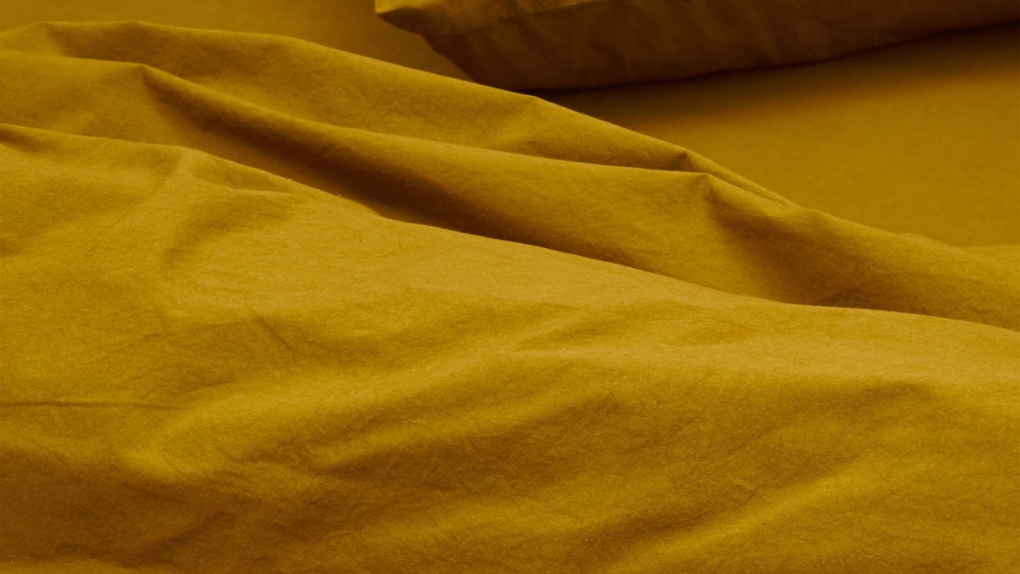 Drap housse en coton bio Jaune 140 x 200 cm - Celeste