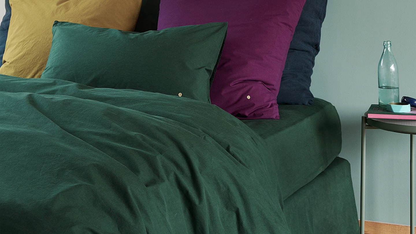 Housse de couette en coton bio Vert 220 x 240 cm - Celeste