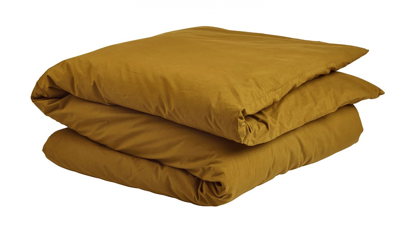 Housse de couette en coton bio Jaune 140 x 200 cm - Celeste