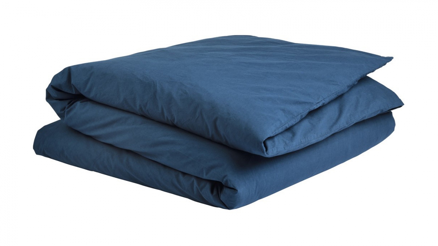 Housse de couette en coton bio bleu 240 x 260 cm - Celeste
