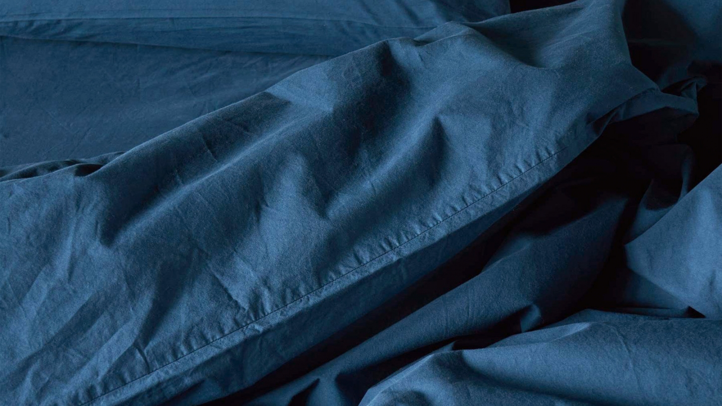 Housse de couette en coton bio bleu 240 x 260 cm - Celeste