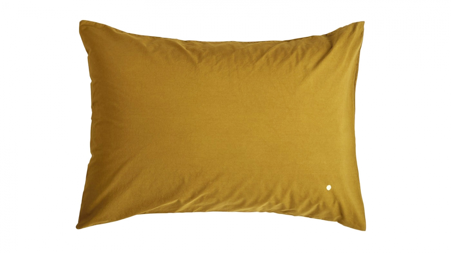 Lot de 2 Taies d'oreiller en coton bio Jaune 70 x 50 cm - Celeste