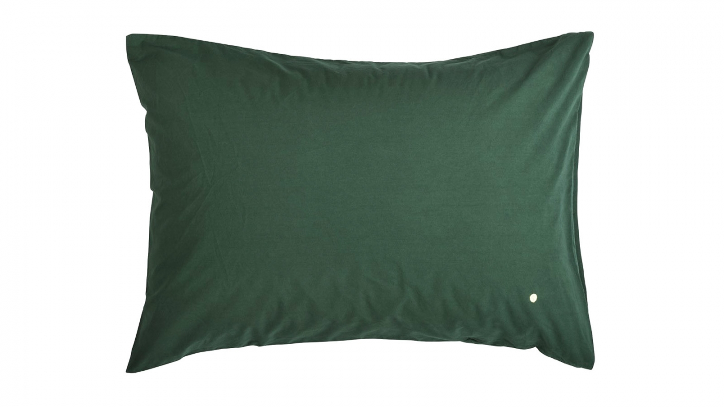Lot de 2 Taies d'oreiller en coton bio Vert 70 x 50 cm - Celeste