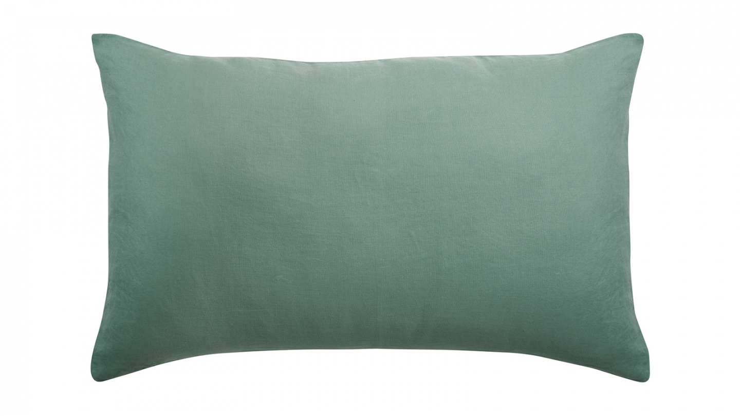 Lot de 2 Taies d'oreiller en chanvre Vert 50 x 75 cm - Kala