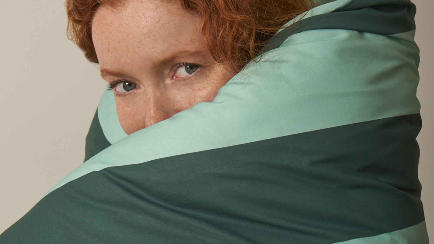 Housse de couette en coton bio rayée Bleu 240 x 260 cm - Malo
