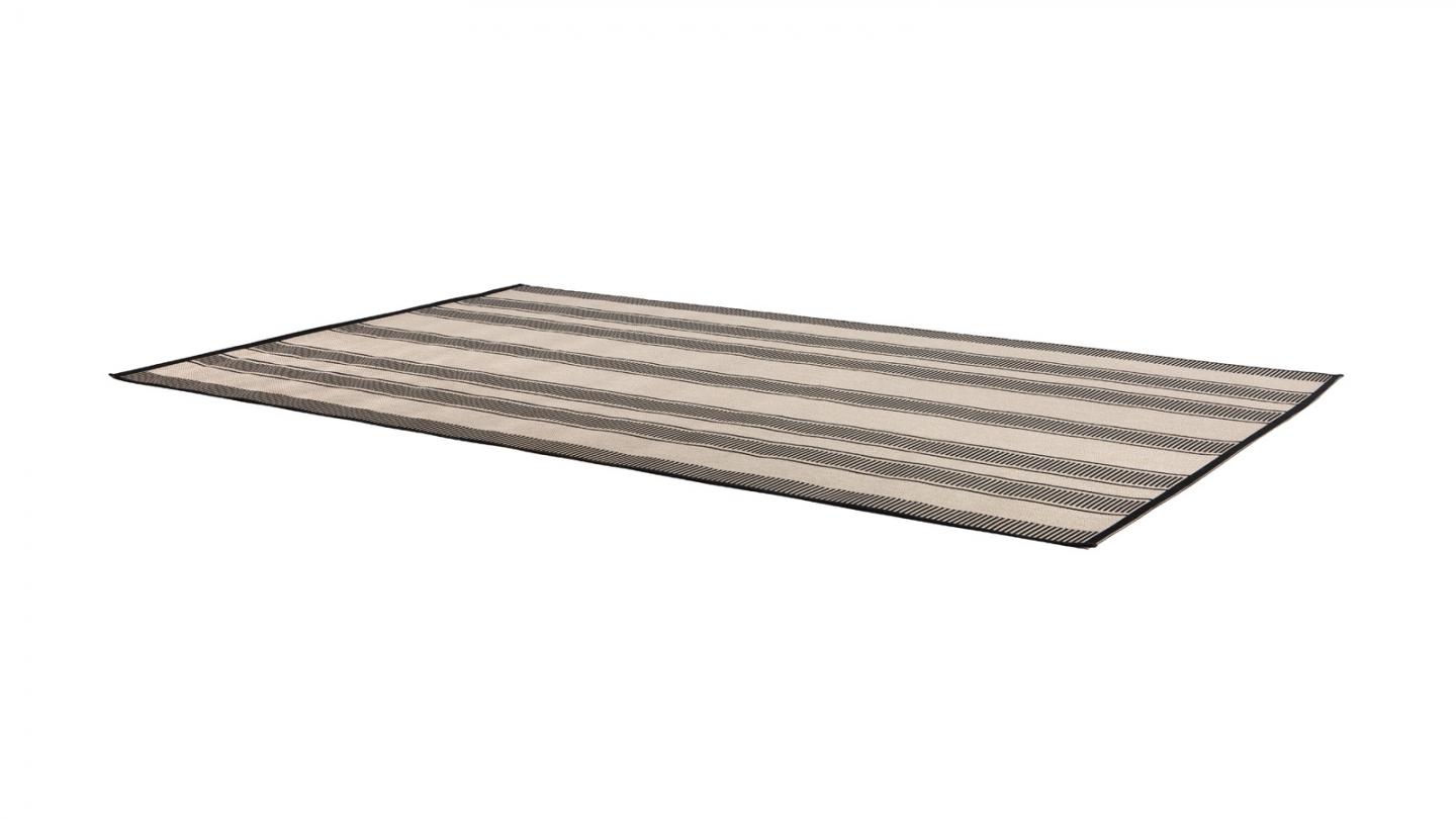 Tapis d'extérieur à ligne Gris 120 x 170 cm - Paomia