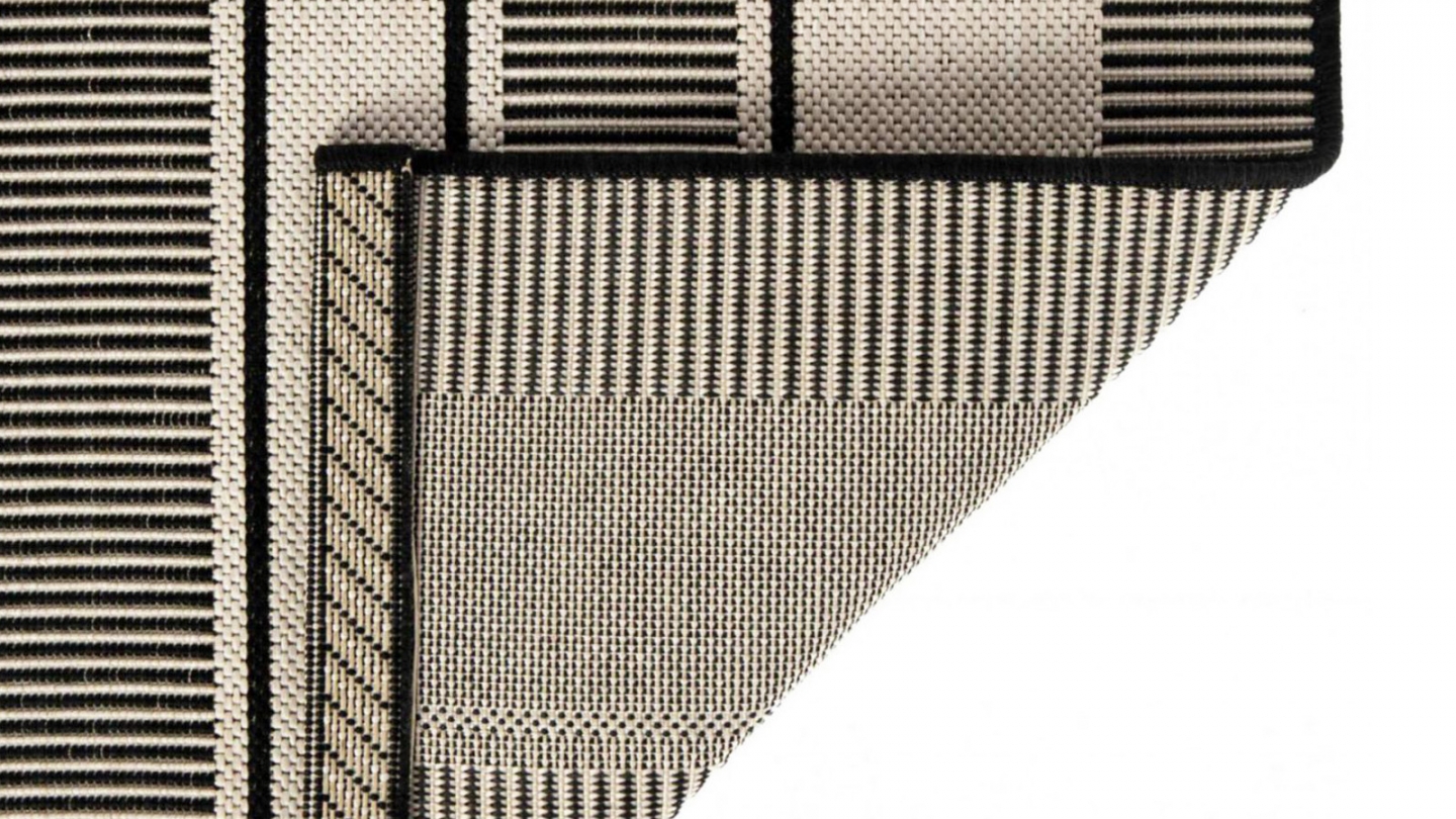 Tapis d'extérieur à ligne Gris 160 x 230 cm - Paomia