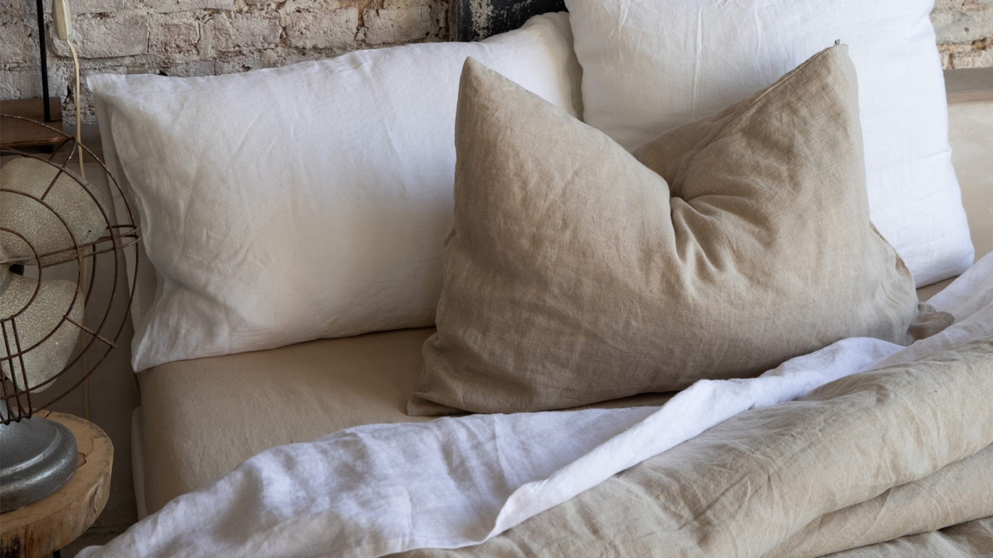 Housse de couette en lin Blanc 240 x 220 cm - Zeff