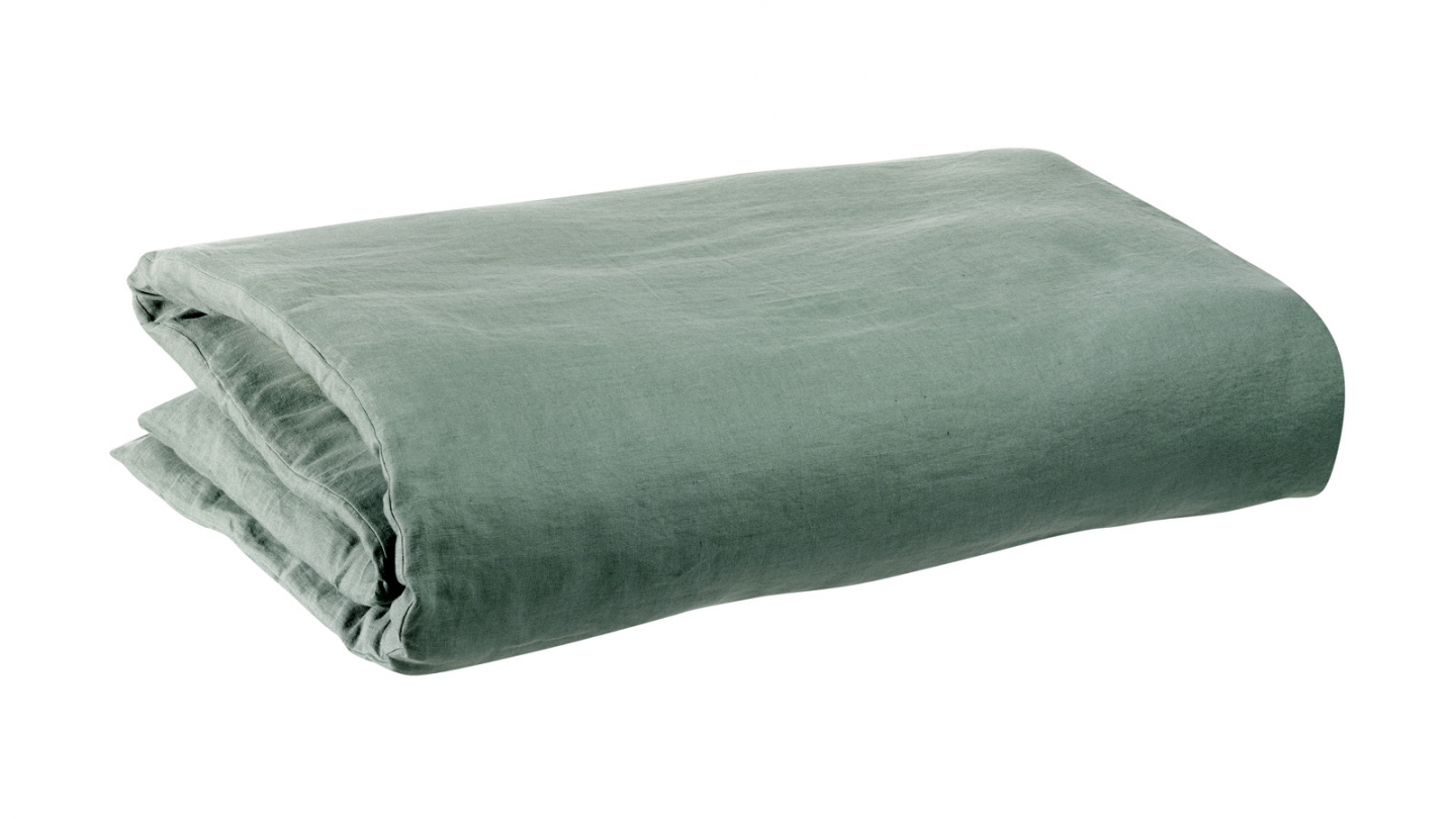 Housse de couette en lin Vert 260 x 240 cm - Zeff