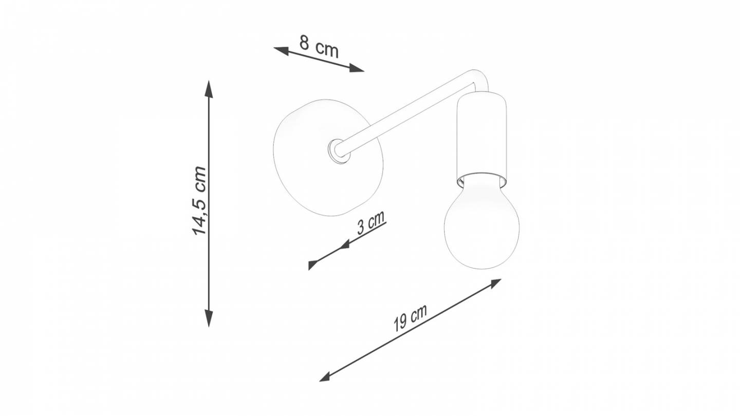 Applique en métal noir - Norah