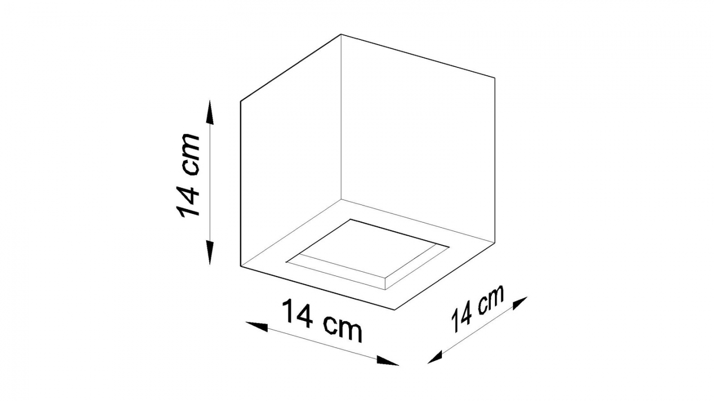 Applique cubique en céramique blanche - Leo