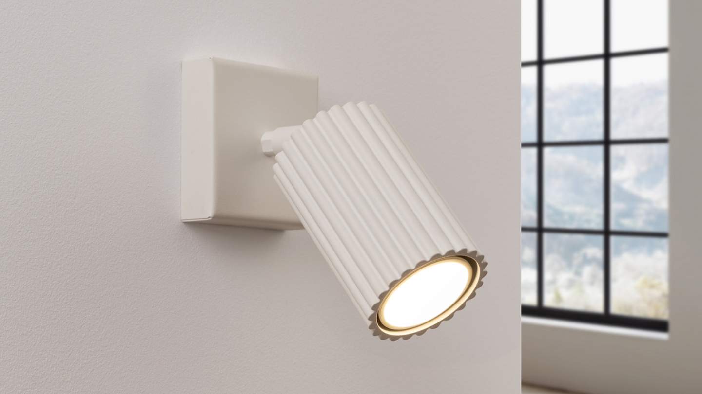 Applique en aluminium cannelé beige - Karbon