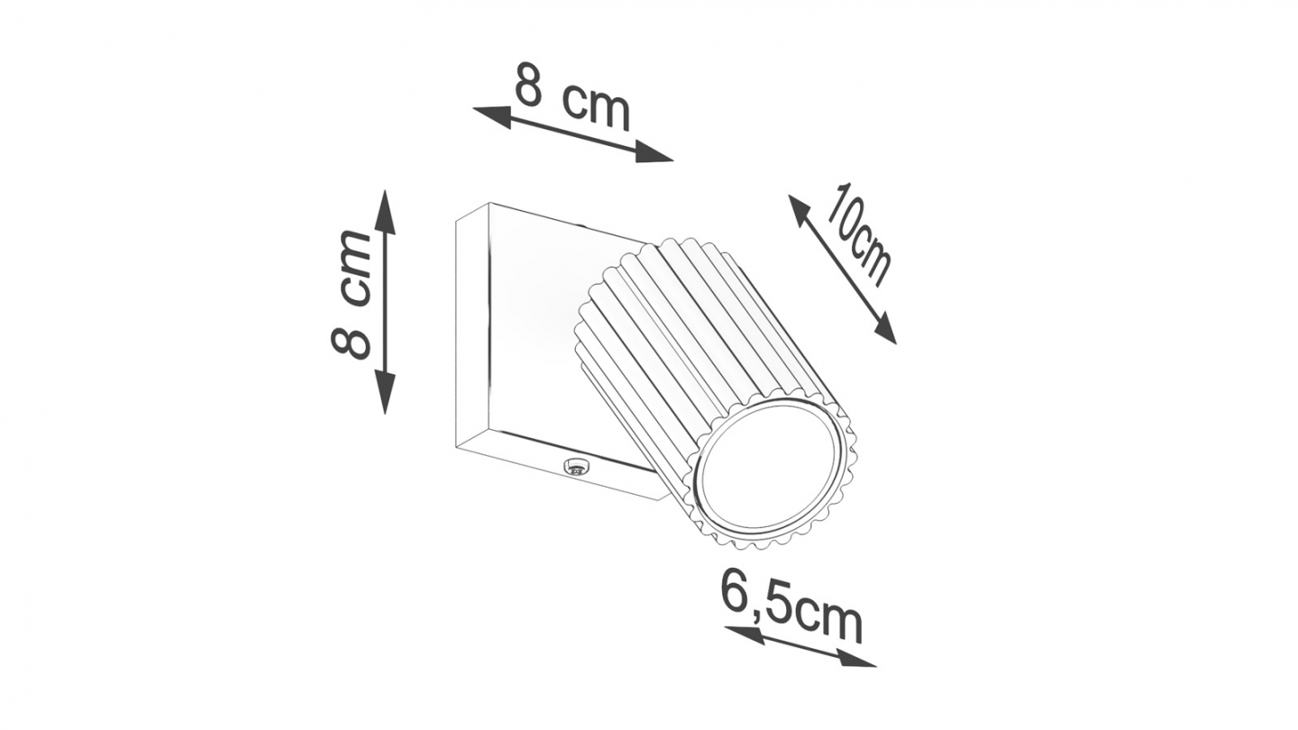 Applique en aluminium cannelé beige - Karbon