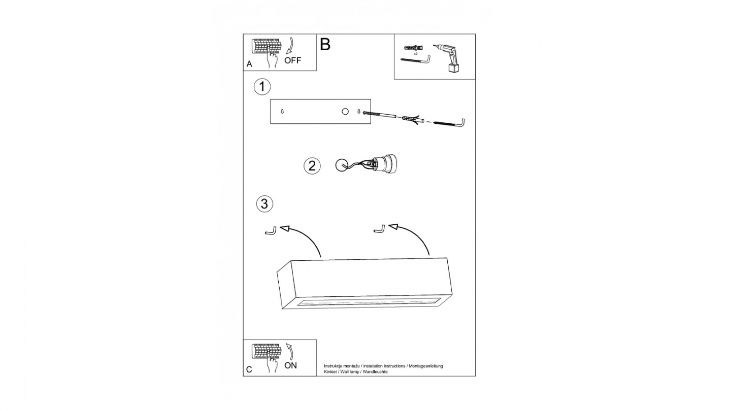 Applique en céramique blanche 32,5 cm - Vega Applique en céramique blanche 32,5 cm - Vega
